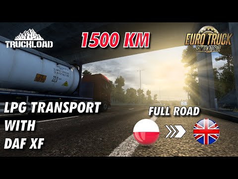 ETS 2 FULL ROAD | POLAND TO UNITED KINGDOM | 1500 KM DELIVERY WITH DAF XF | LOGİTECH G29