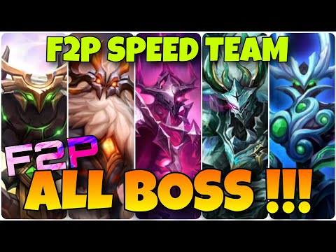 NEW F2P SPEED TEAM FOR ALL DIMENSION BOSS !!! (KARZHAN LUMEL KHALDERUN SACREON ELLUNIA) SUMMONER WAR