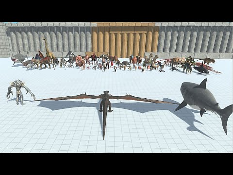 SCOURGE WITH DRAGON & MUTANT MEGALODON VS EVERY FACTION - Animal Revolt Battle Simulator