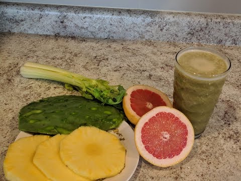 Jugo De Nopal y Piña  para  Bajar de Peso y Eliminar la Celulitis. Super Poderoso!