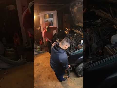 Removed the radiator support to help take out the blown LS