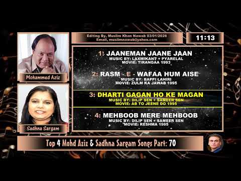 Mohd Aziz & Sadhna Sargam Top 4 Duets Songs Part, 70