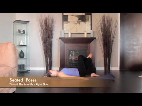 ShareLove.Fund Postpartum YACEP Yoga Poses Seated Asana #64 Thread the Needle Right Side