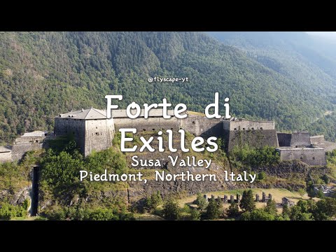 Forte di Exilles from Above: Alpine Fortress in Piedmont, Northern Italy