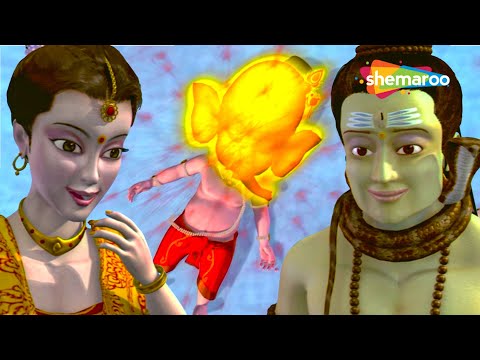 Ganesh Chaturthi Special :-  बाल गणेश जन्म की कहानी | Bal Ganesh Ki Kahaniya In 3D Part 62