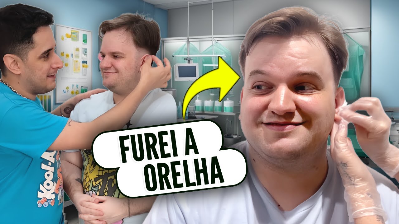 CRIEI CORAGEM DE FURAR A ORELHA!