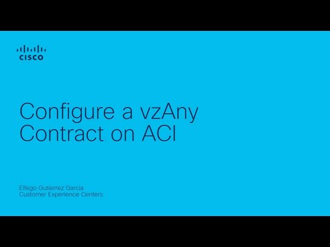 Configure a vzAny Contract on ACI