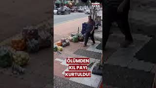 Manisa'da bir kişi üzerine gelen otomobilden kıl payı kurtuldu! İşte o