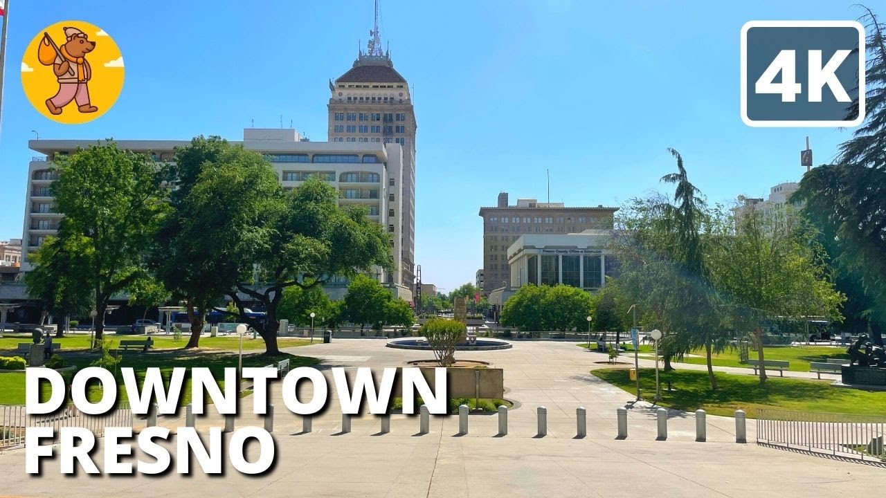 Immersive street-level walking tour through Fresno Downtown, United States, showcasing authentic urban landscapes, local architecture, and the vibrant atmosphere of the city's neighborhoods