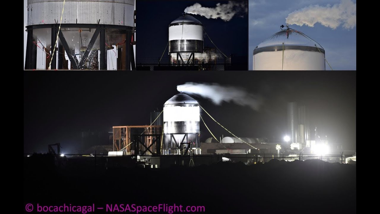 SpaceX Boca Chica - Starship SN2 Test Tank Cryo Test - YouTube