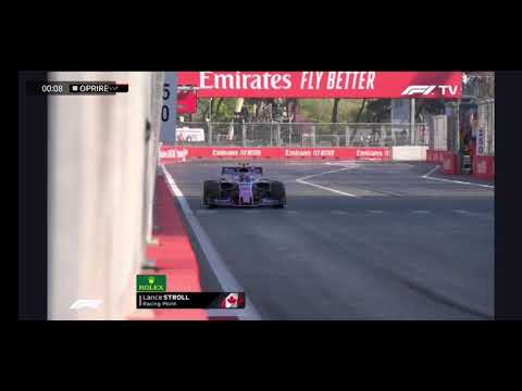 Formula 1- 2019 Baku Red Flag. Lance Stroll