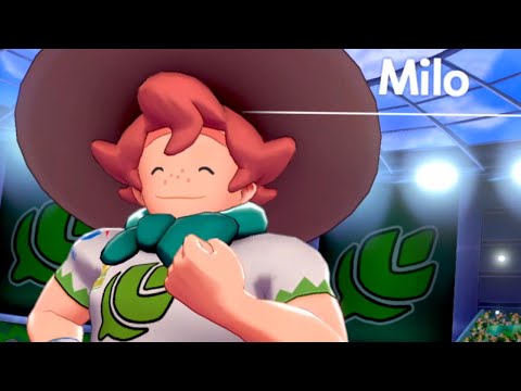 GYM LEADER MILO - Pokemon Sword & Shield (Grass Type) First Gym in Turffield