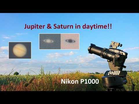 Zooming in on JUPITER and SATURN in daylight! Nikon P1000. Planets visible during the day!