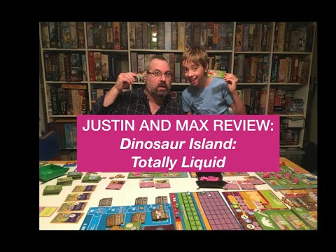 Dinosaur Island: Totally Liquid Board Game Review...with Justin and Max!