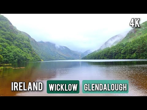 Wicklow Mountains - Glendalough, Ireland |  Walking Tour | 4K