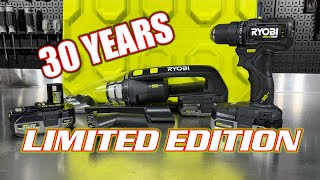Limited Edition! RYOBI 30th Anniversary 18V One+ Compact Drill and Vacuum