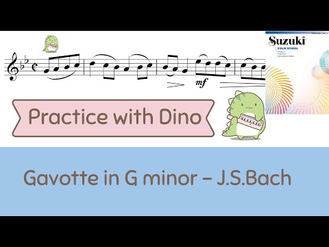 (Fast) Gavotte in G minor by Bach - Suzuki violin method vol 03