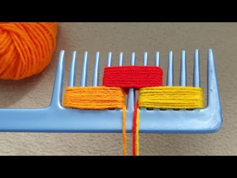 Amazing 2 Beautiful Woolen Yarn Flower making ideas with Hair Comb | Easy Sewing Hack