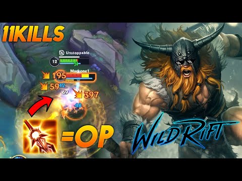 OLAF WITH SOLARI CHARGE BLADE IS BROKEN | WILDRIFT FUNNY BUILD
