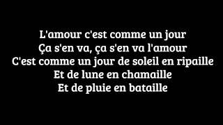 CHARLES AZNAVOUR - L&#39; Amour C&#39;Est Comme un Jour ( Lyrics )