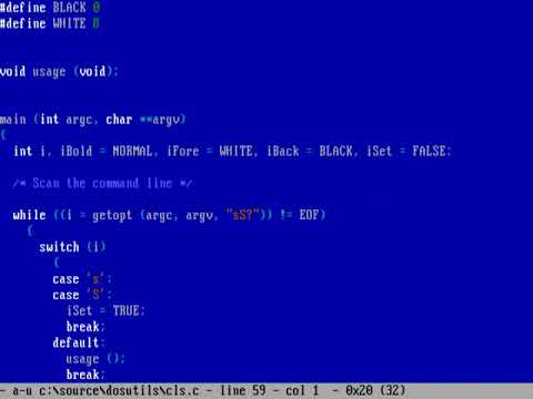 Writing FreeDOS programs in C (code review)