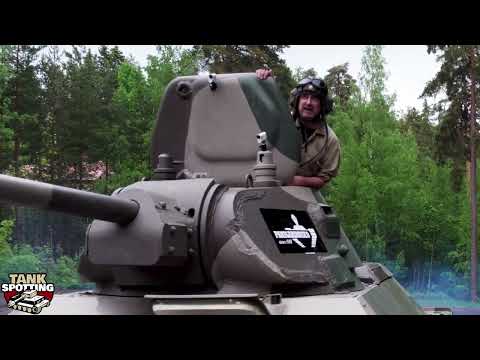 World War II Soviet/Finnish T-34/76 Medium Tank Goes For A Drive