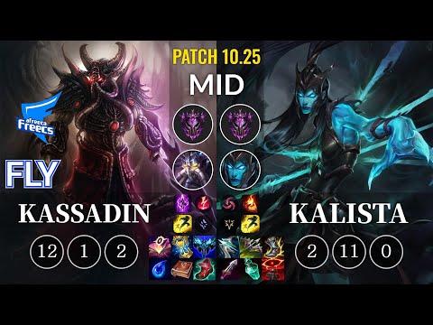AF Fly Kassadin vs Kalista Mid - KR Patch 10.25