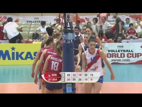 FIVB World Cup 2015 USA vs Serbia Highlights