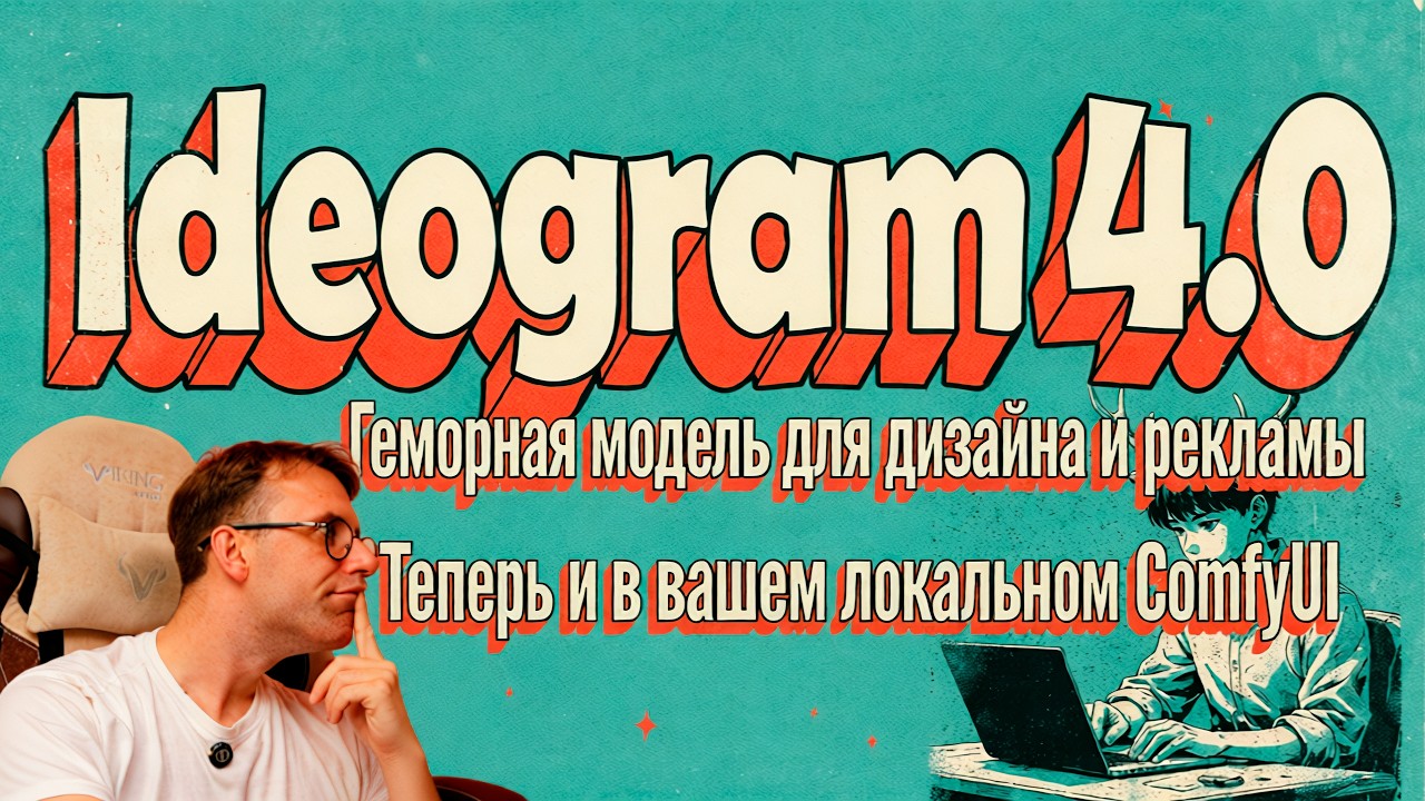 Ideogram 4.0 - локальная модель для типографики, плакатов, постеров, превьюх. Честный обзор