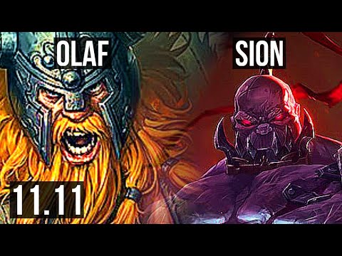 OLAF vs SION (JUNGLE) | 68% winrate, 15/3/9, Dominating | KR Diamond | v11.11