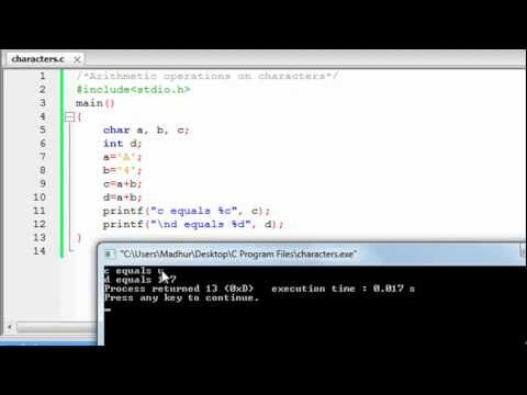 C Programming Tutorial - 9: Characters