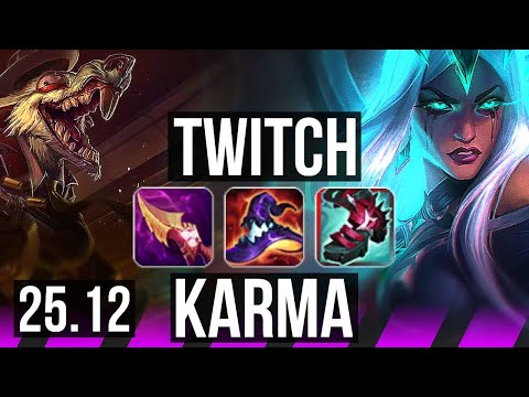 TWITCH & Vayne vs KARMA & Ezreal (SUP) | 71% winrate, 6 solo kills, 41k DMG | BR Grandmaster | 25.12