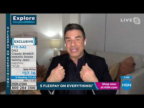 DG2 by Diane Gilman Classic Stretch Metallic Snake Print...