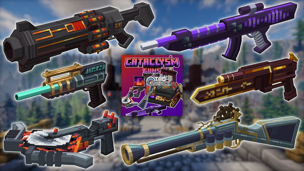 Minecraft TaCZ Cataclysm Gunpack - All Weapons Showcase | v1.0 | By xXStrayXx