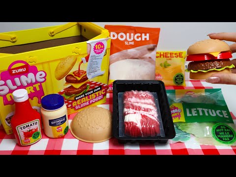 Toy asmr 🍔 Making a Burger with ZURU Slime Mart ASMR Satisfying with Unboxing | Review Toys