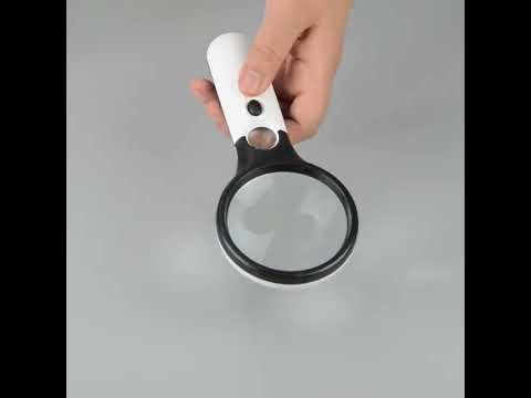 Magnifier, 2X 5X Lighted Hands Free Magnifying Glass with Light Stand -  130mm Large Illuminated Desktop Magnifier for Reading, Inspection,  Soldering