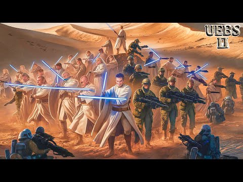 10 LINES Of JEDI & MODERN Soldier vs 1 MILLION ZOMBIES | Ultimate Epic Battle Simulator 2 UEBS 2