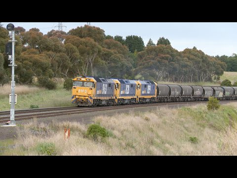2GK6 Pacific National Grain Train Climbs Lovely Banks - PoathTV Australian Railways