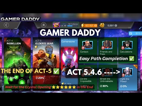 Act 5.4.6 ‼️Easy Path Completion ✅| Road to Cavalier| Crystal Opening #marvelcontestofchampions