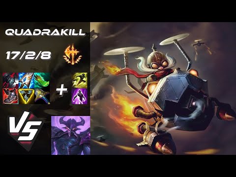 MID Corki vs Kassadin [QUADRAKILL] - EU Grandmaster Patch 25.21