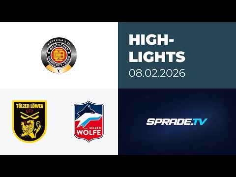 08.02.2026 - Highlights - Tölzer Löwen vs. Selber Wölfe