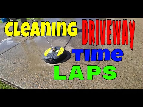 Cleaning driveway time laps