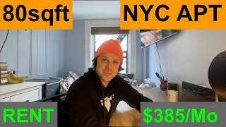 Tiny living in New York City- I live in an 80 sqft apartment for $385/month in d