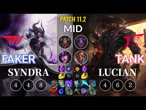 T1 Faker Syndra vs TLN Tank Lucian Mid - KR Patch 11.2