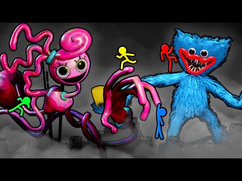 Stickman VS Poppy Playtime: Huggy Wuggy vs Mommy Long Legs - AVM Shorts Animation