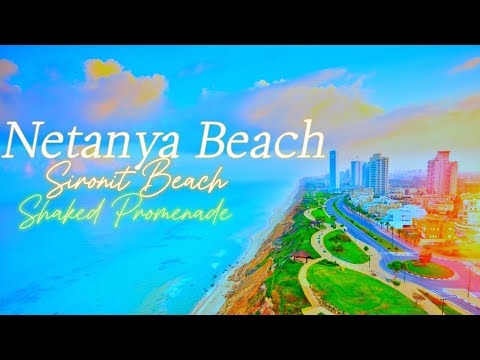 Israel Netanya Beach Walking Tour | 4K City Relaxing Walk #israel #citywalking #netanya