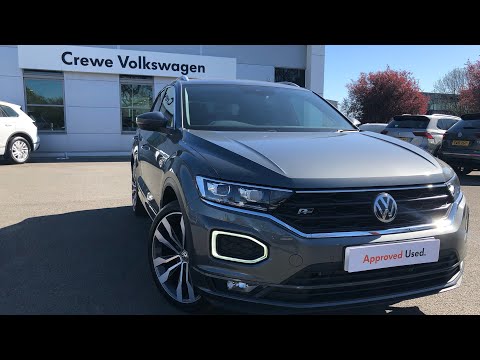 Approved Used Volkswagen T-Roc R-Line 2.0TDI DSG in Indium Grey - KP69OKN