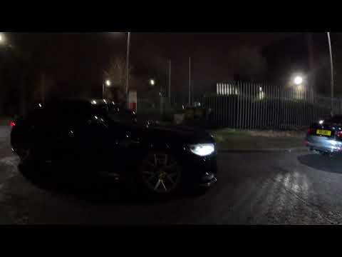M5 F90 exhaust sound, pop and bangs, catless downpipes.