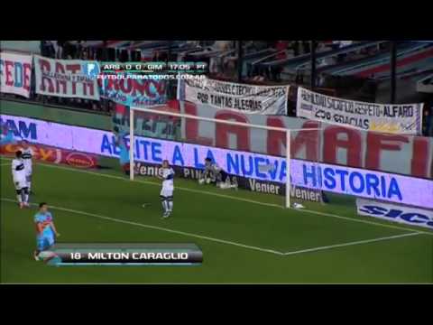 Gol de Caraglio  Arsenal 1 Gimnasia 0  Fecha 13  Torneo Inicial 2013  Fútbol Para Todos