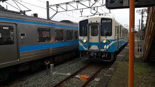 JR四国 粟井駅 キハ32 10多度津工場重要部検査出場回送 到着から発車まで
